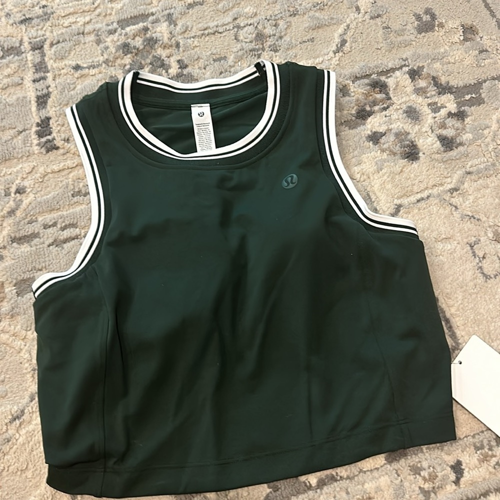 LULULEMON Varsity Scoop-Neck Cropped Tennis Tank Top Medium Support, B/C NWT - Picture 9 of 14